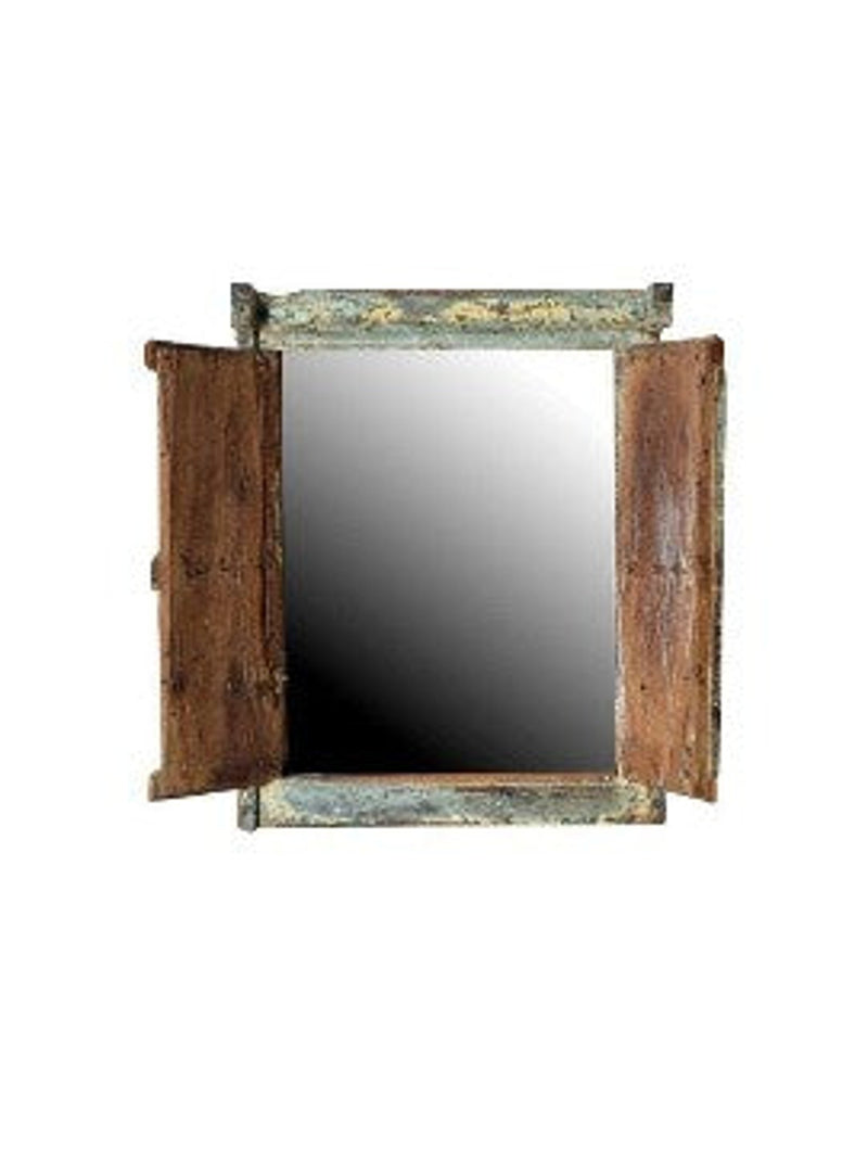 Old Shutter Window With Mirror