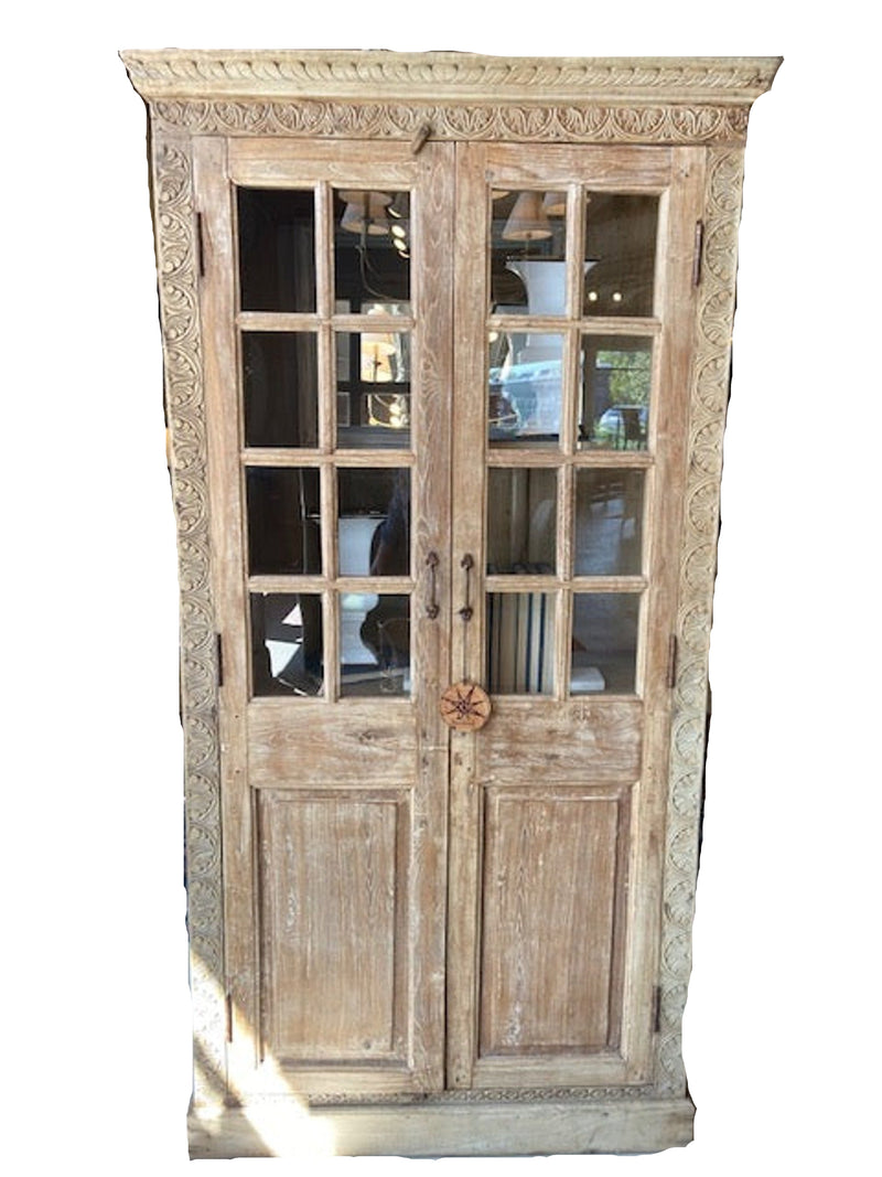 Teak & Glass 2 Door Cabinet