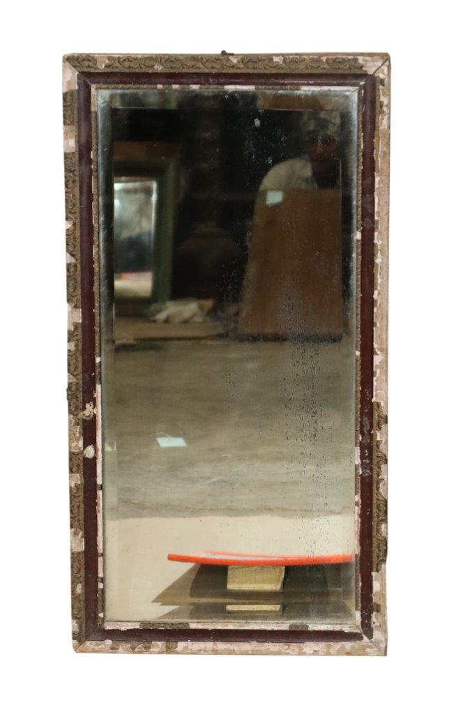 Long Black/Brown Wood Mirror