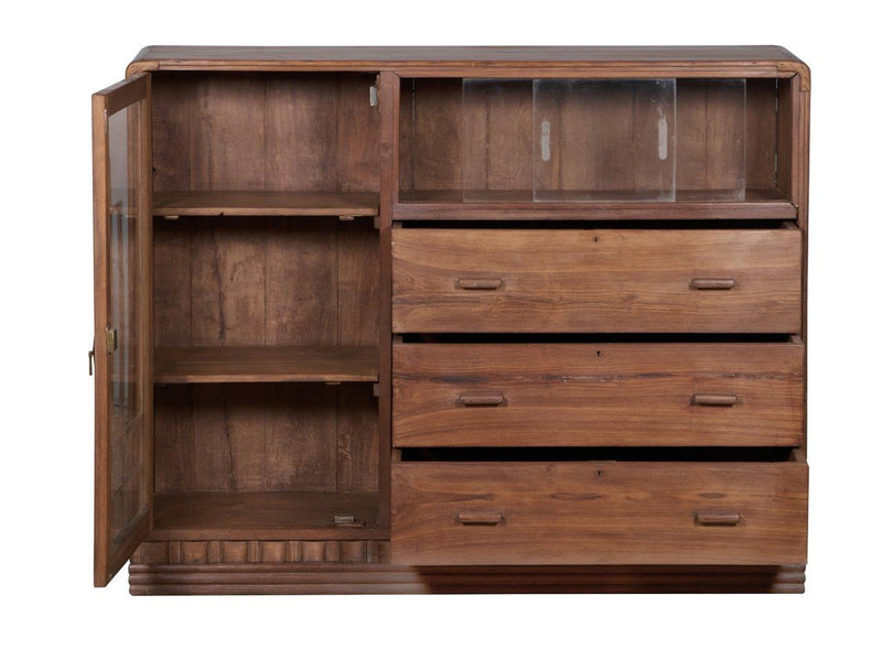 Wood & Glass 3 Way Cabinet