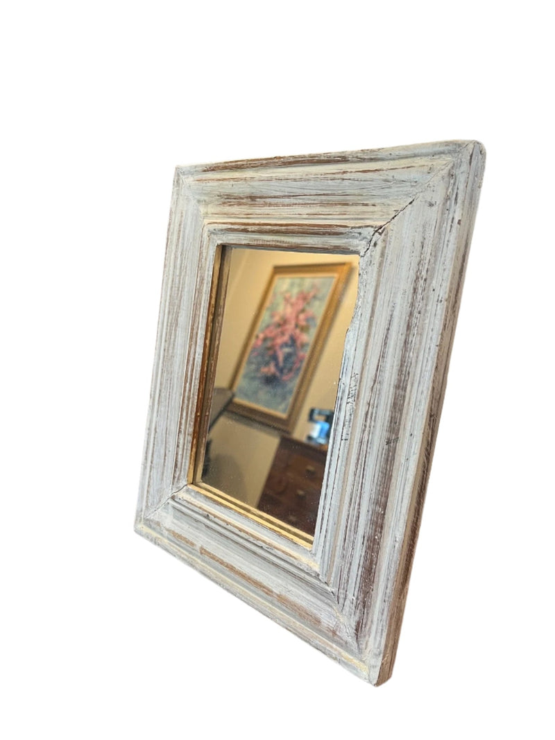 White Wood Frame Mirror