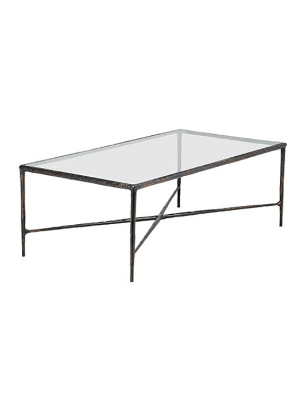 Glass & Bronze Coffee Table