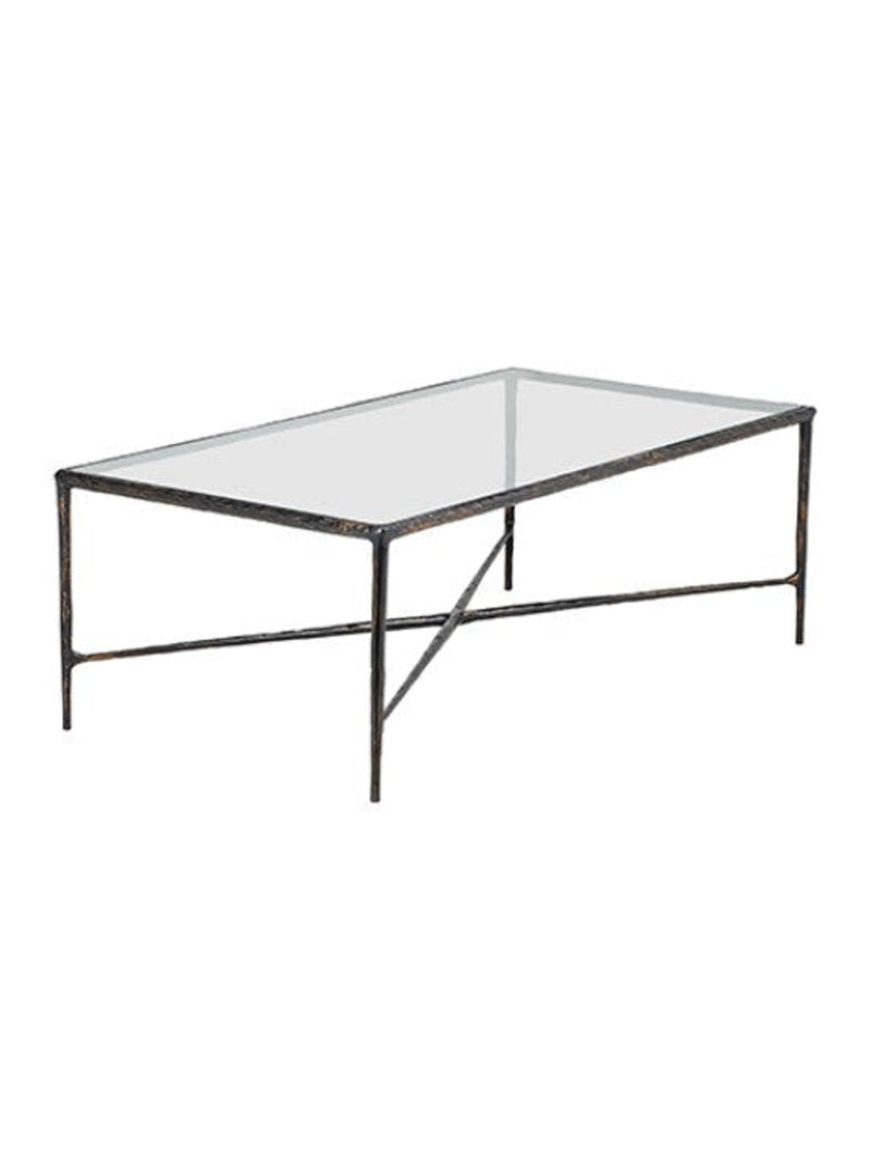 Glass & Bronze Coffee Table