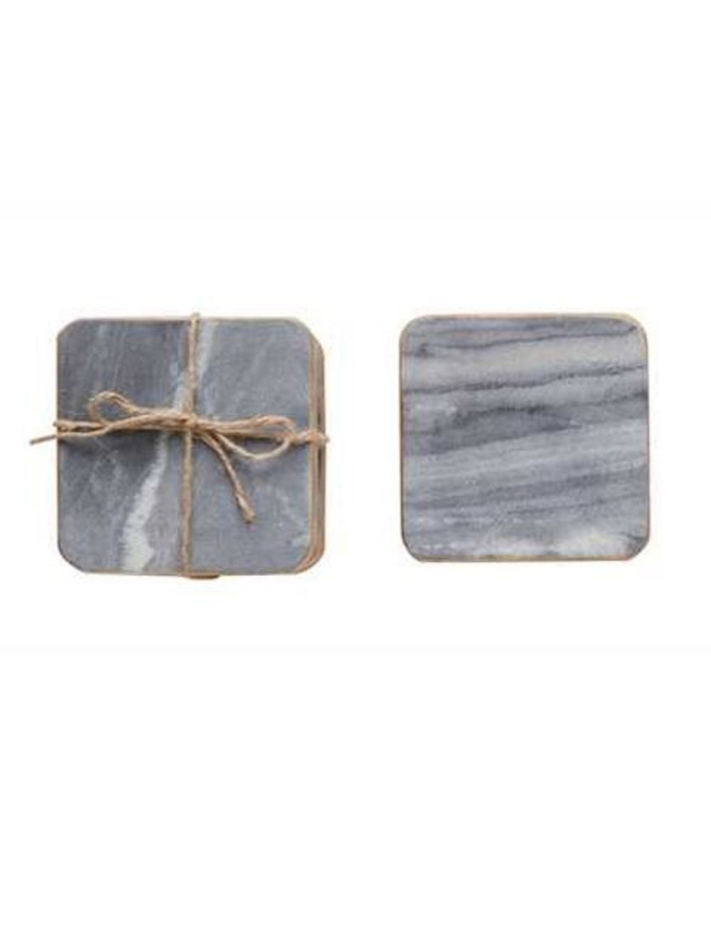 Set Of 4 Grey Marble Coasters