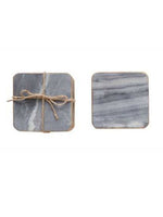 Set Of 4 Grey Marble Coasters