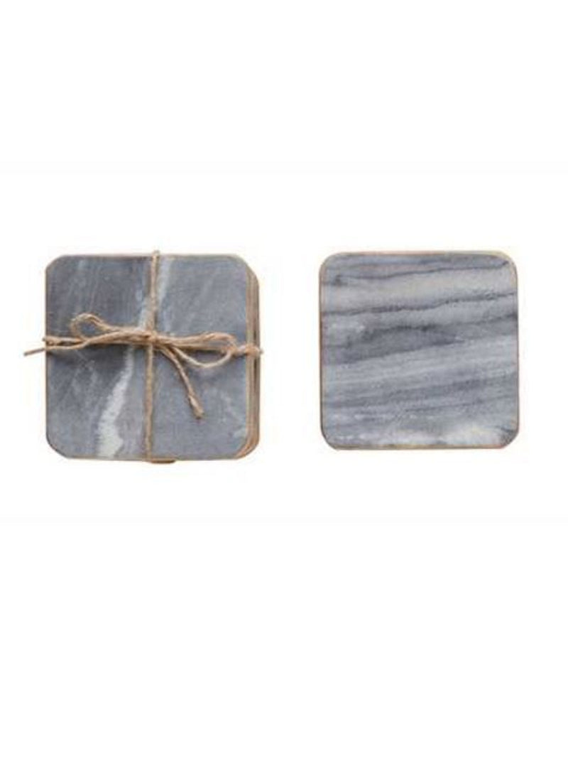 Set Of 4 Grey Marble Coasters