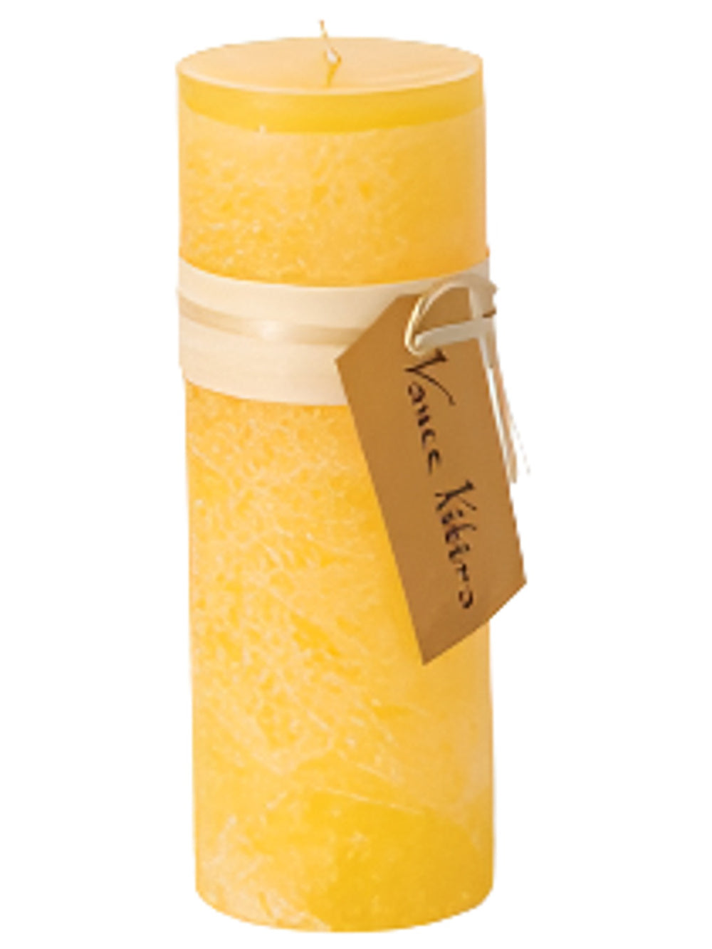 Timber Pillar 9" Candle | Pale Yellow