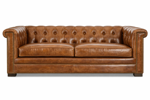 McGee Leather Sofa | Brompton Tobacoo