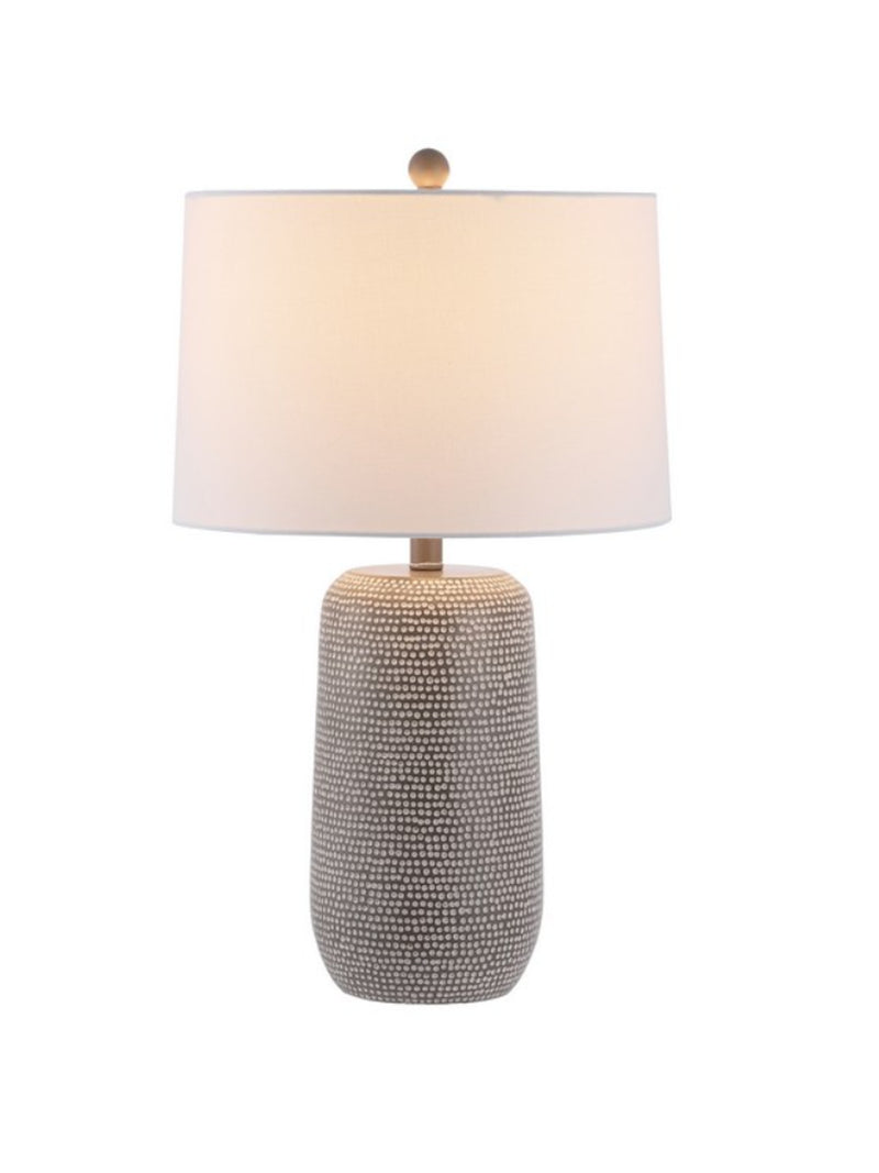 Celvin Table Lamp | Grey & White