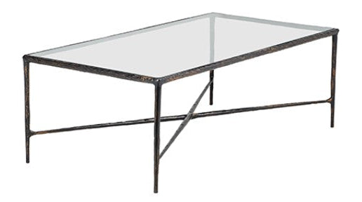 Glass & Bronze Coffee Table