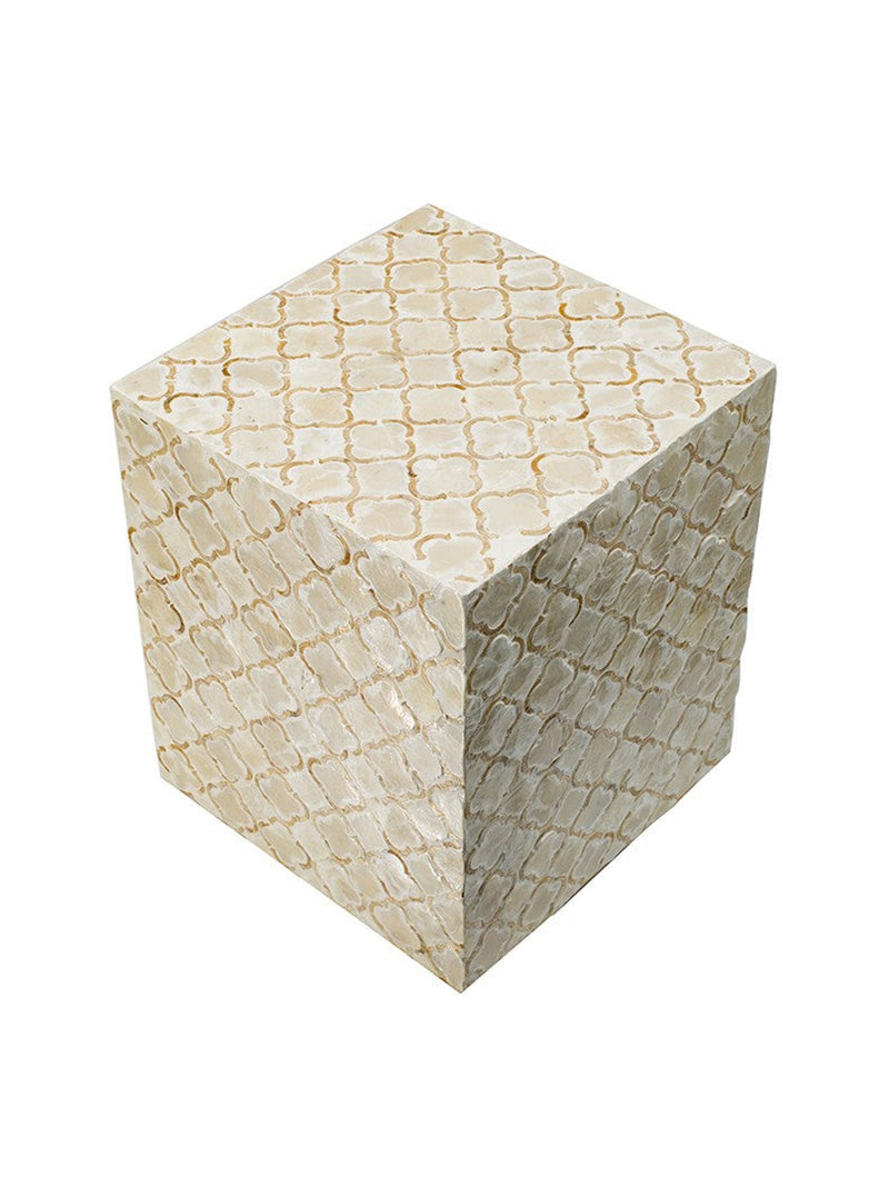 Capiz Block Stool