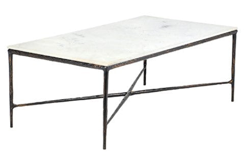 Marble and Bronze Coffee Table