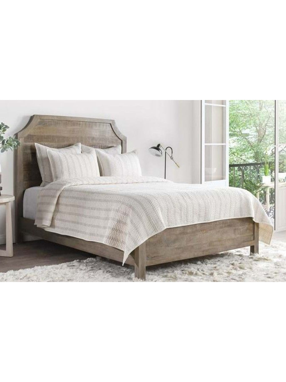 Abram Queen Quilt Set | Eggshell