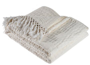 Hand Woven Cotton Throw NAT