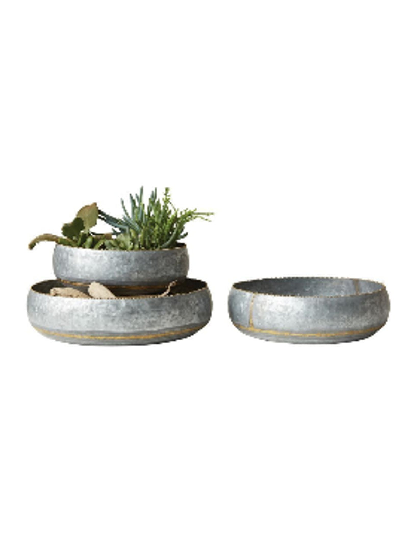 Galvanized Metal Bowl