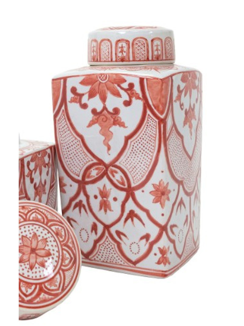 Cinnamon Lidded Jar LG | Red
