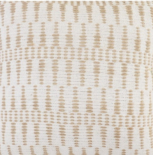 Natural White Tassel 20" Pillow