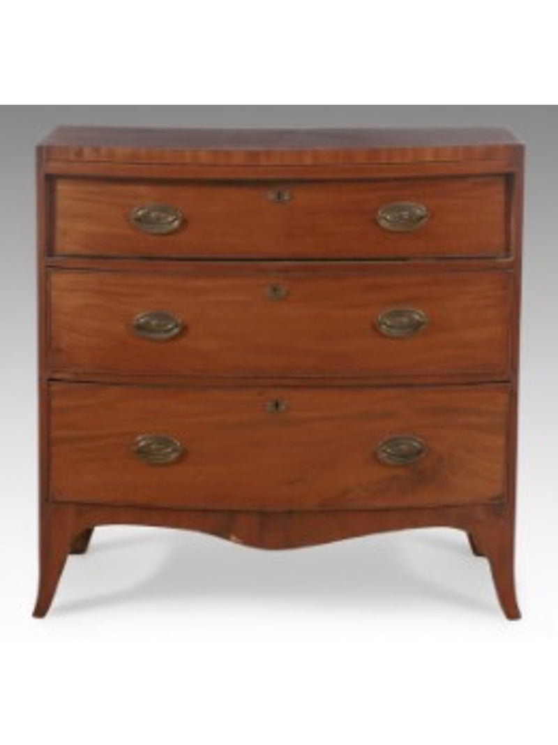 Georgian Mahogany Bow Front Dresser