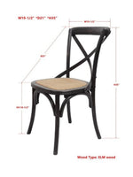 Brody X-Back Dining Chair | Black