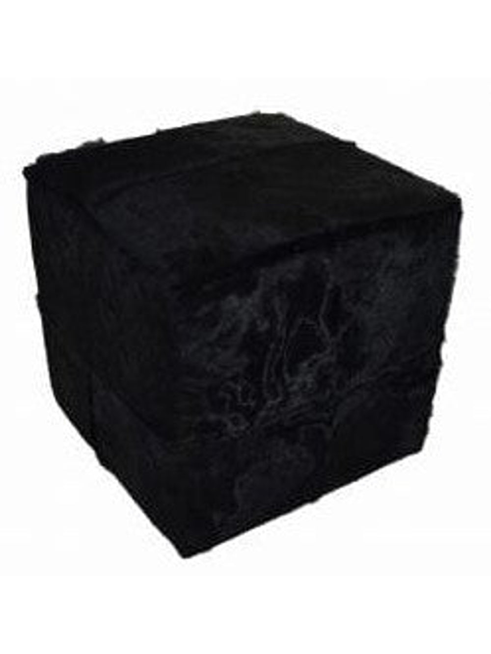Black Dyed Cowhide Pouf