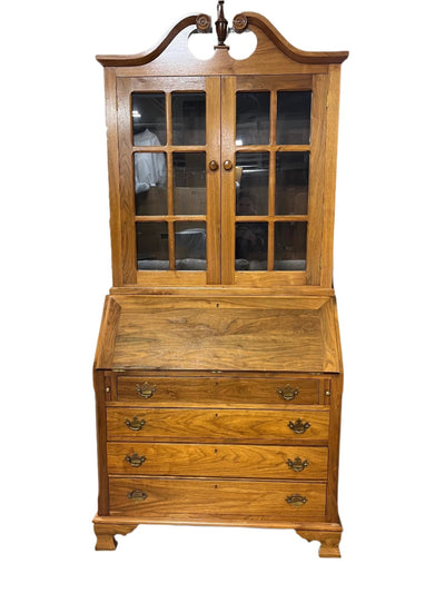 Chippendale Walnut Secretary w/Hutch