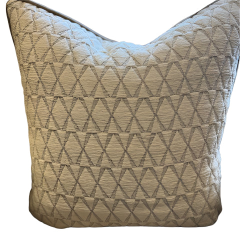 X Patterned 21" Pillow w/Contrasting Welt