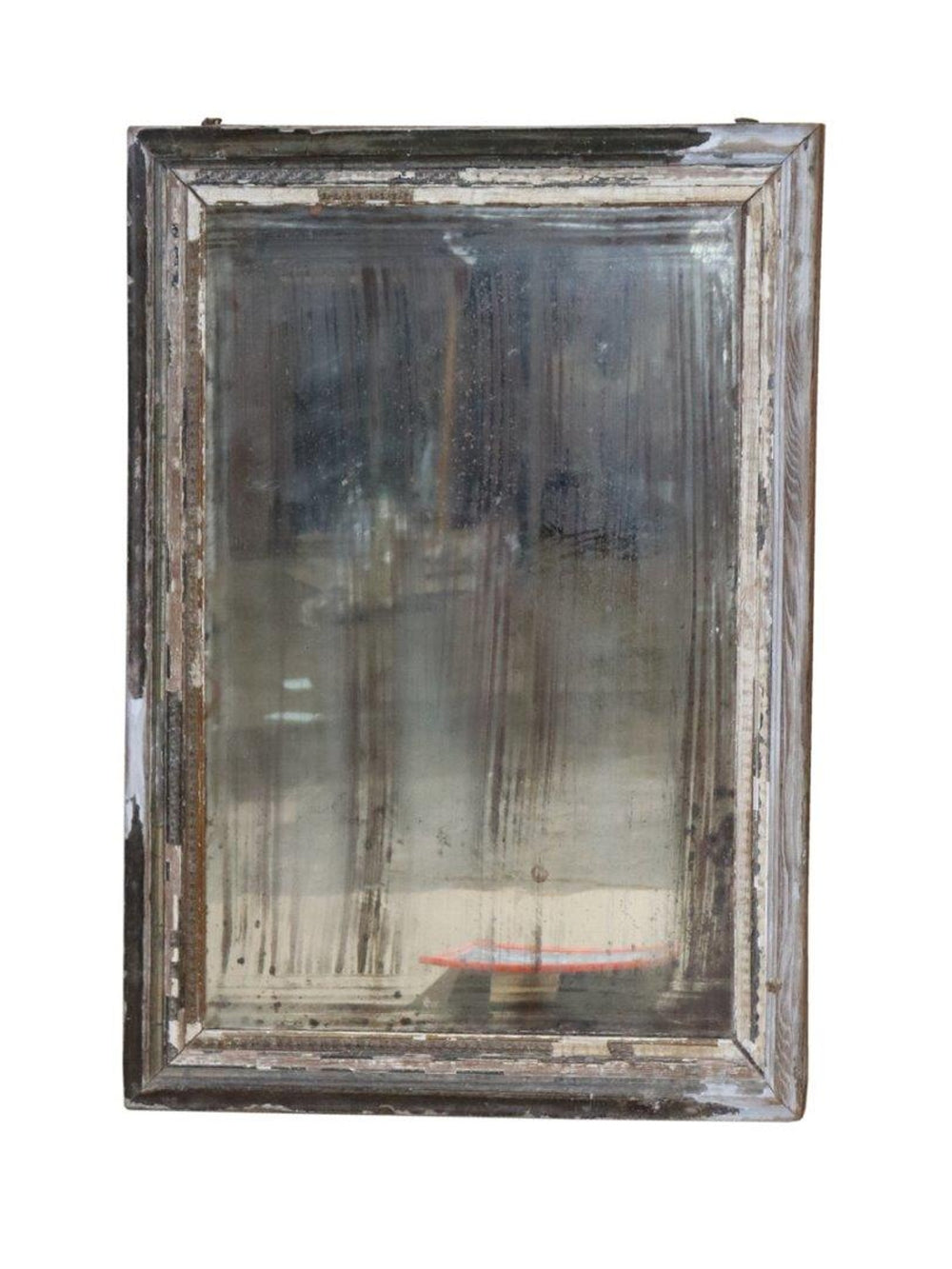 Distressed Black Old Wood Mirror