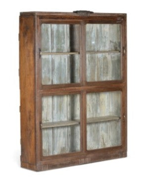 Large Wooden Glass Cabinet