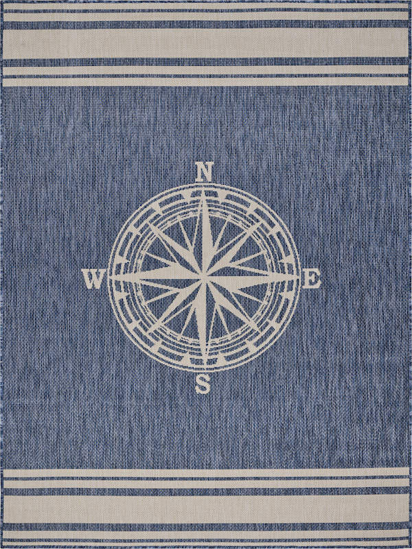 Compass Rug|Azure