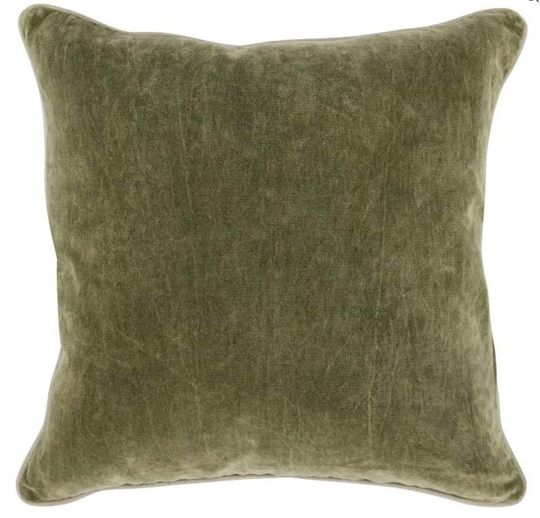 Heirloom Velvet Pillow 18" | Moss