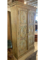 Circular Carved Teak Cabinet