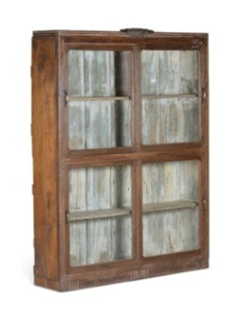 Large Wooden Glass Cabinet