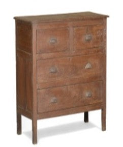 Old World Wooden 4 Drawer Chest