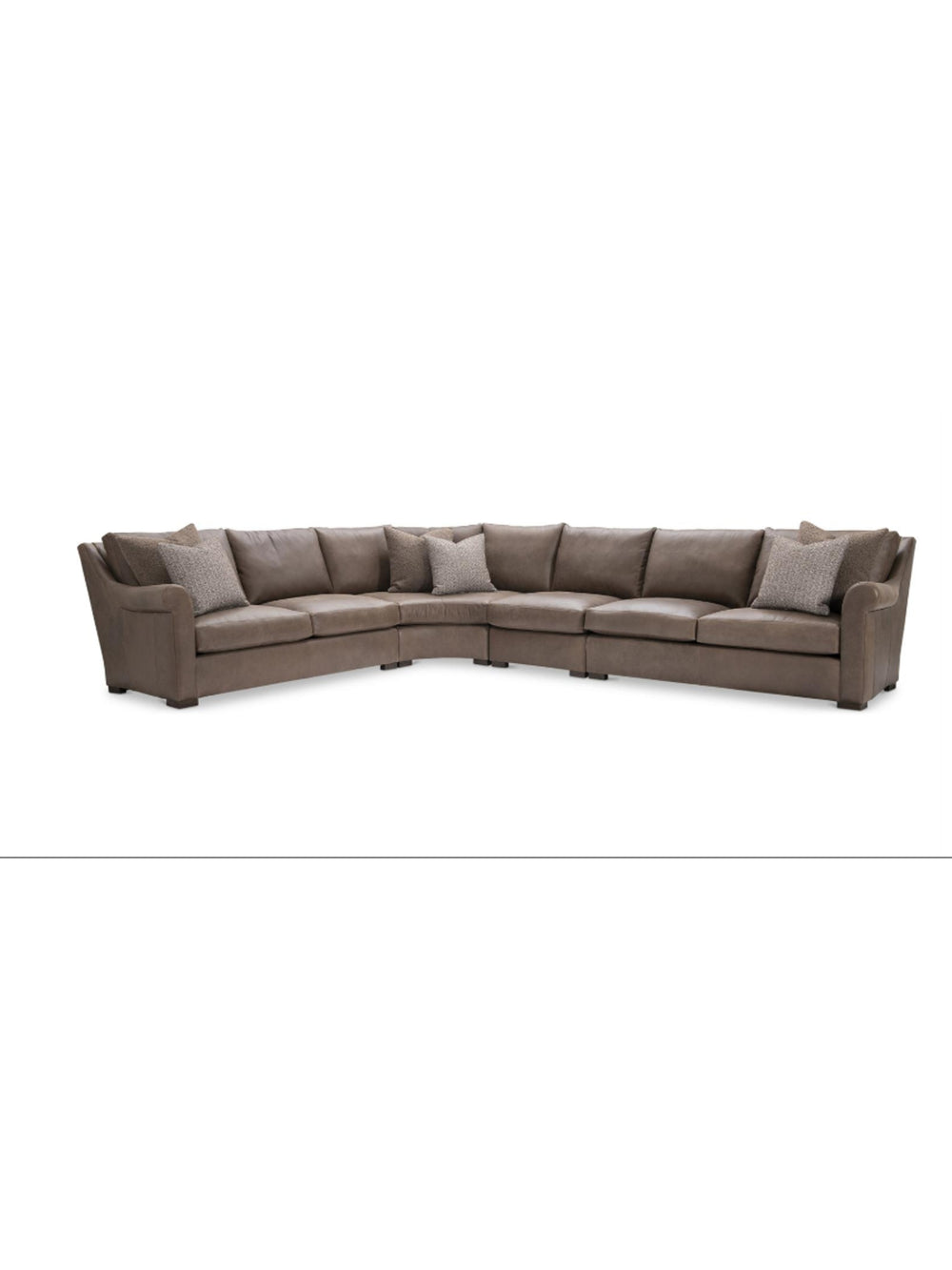 Oakdale* Leather Sectional | 123" x 123" x 40"