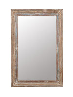 Old Wood Light Blue & Brown Mirror