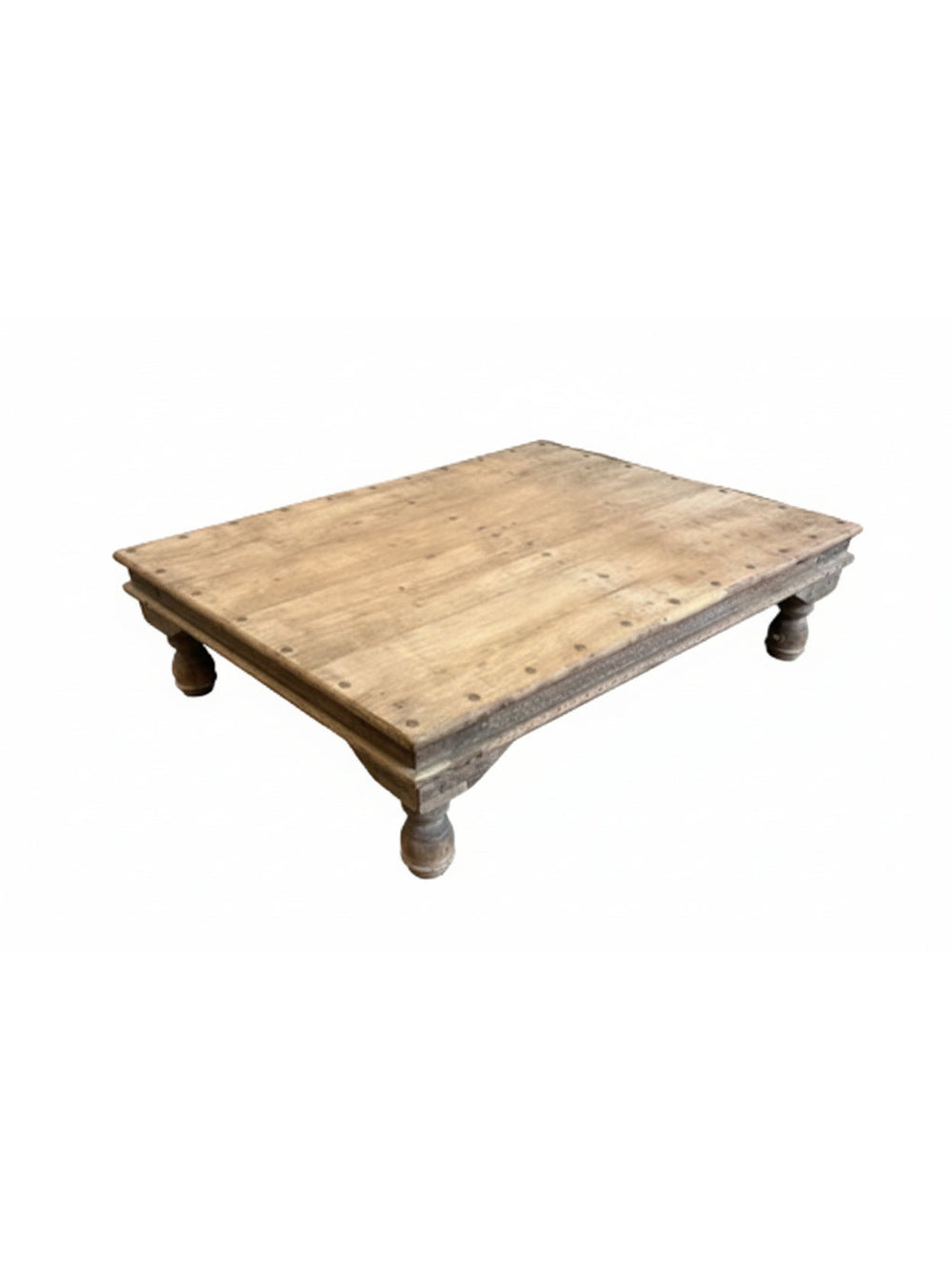 Wooden Carving Coffee Table | 65.5"