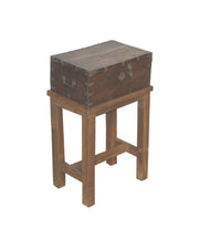 WD Box Side Table w/Brass Accents