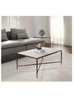 Marble and Bronze Coffee Table