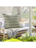 Green Fringed 24" Pillow