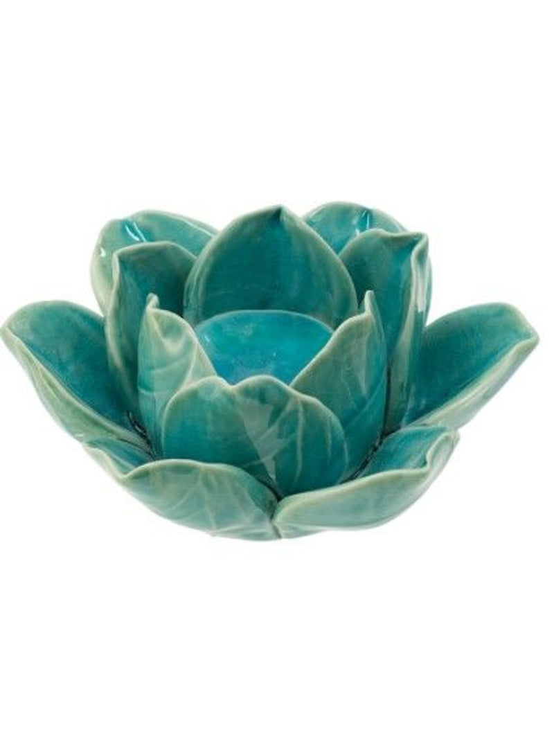 Artichoke Tealight Candle Holder | Blue