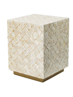 Capiz Block Stool