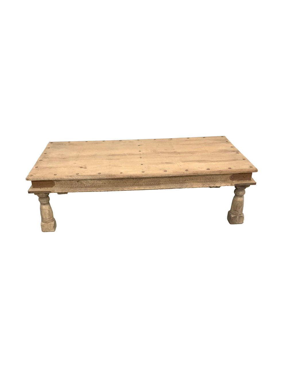 Vintage Carved Coffee Table | 62"