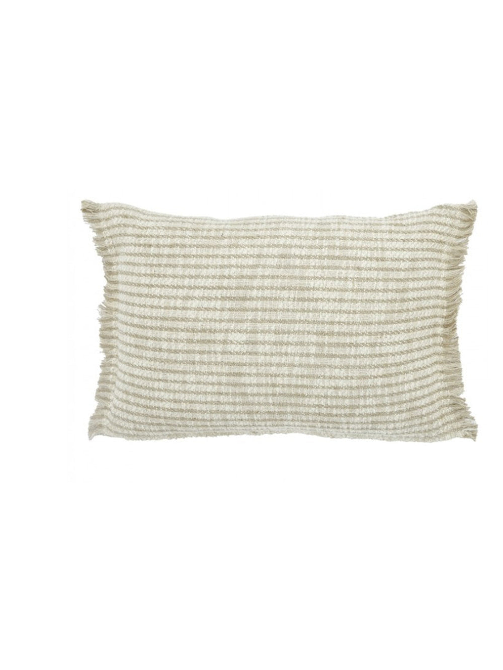 Lumbar Fringe Pillow, Ivory