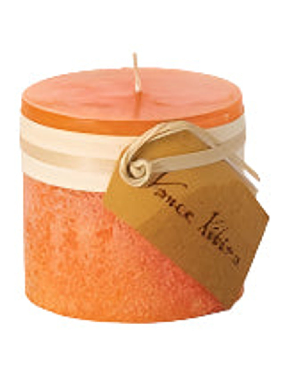 Tangerine 4" Timber Pillar Candle