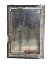 Distressed Black Old Wood Mirror
