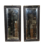 Long Black Trimmed Wood Mirror
