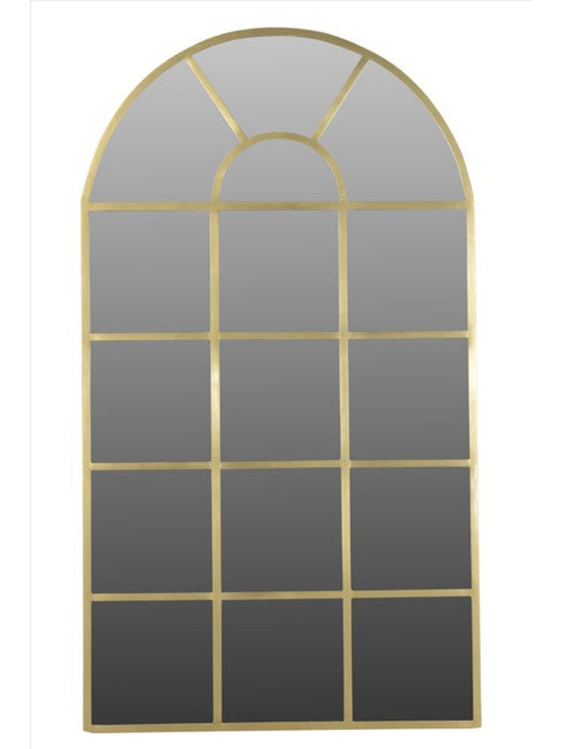 Aphrodite Arched Mirror Brass