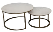 Nesting White Marble Coffee Table