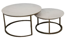 Nesting White Marble Coffee Table