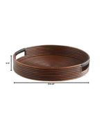Papeete Round Tray | Brown